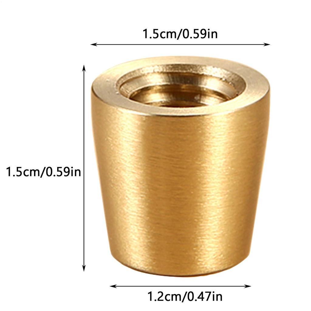 4pcs Furniture Legs Set Sofa Replacement Legs Copper Wood Conical Ornament Non-Slip Furniture Feet For Bed Nightstand Dresser