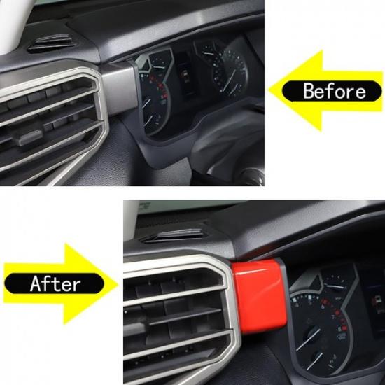 Red ABS Interior Dashboard Trim Panel Fit for Toyota Tundra Sequoia -24