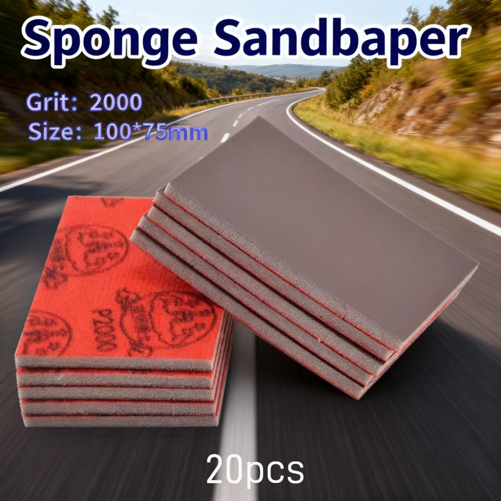 Car Paint Plastic Metal Sanding and Polishing Square Sponge Sandpaper Square Dry Grinder Sandpaper Flocking