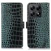 For Xiaomi 14T Pro Case Crocodile Texture Genuine Cow Leather Phone Wallet Cover