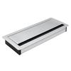 Rectangular Aluminum Desk Cable Grommet Damped with Hinged FlipLid Fit for Office