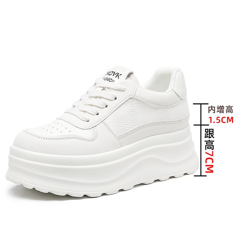 2025 Spring New Women's Shoes In Stock Wenzhou Shoes Thick Sole Heightening Little White Shoes Children Versatile Women's Casual Shoes