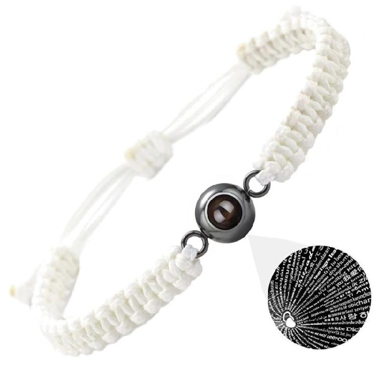 Multipurpose Mattes Stone Bracelet with I Loves You in 100 Languages Portable for Expressing Loves on Special Days