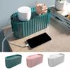Plastic Cable Management Box Large Capacity Data Cable Organizer Power Cord Box  Desktop