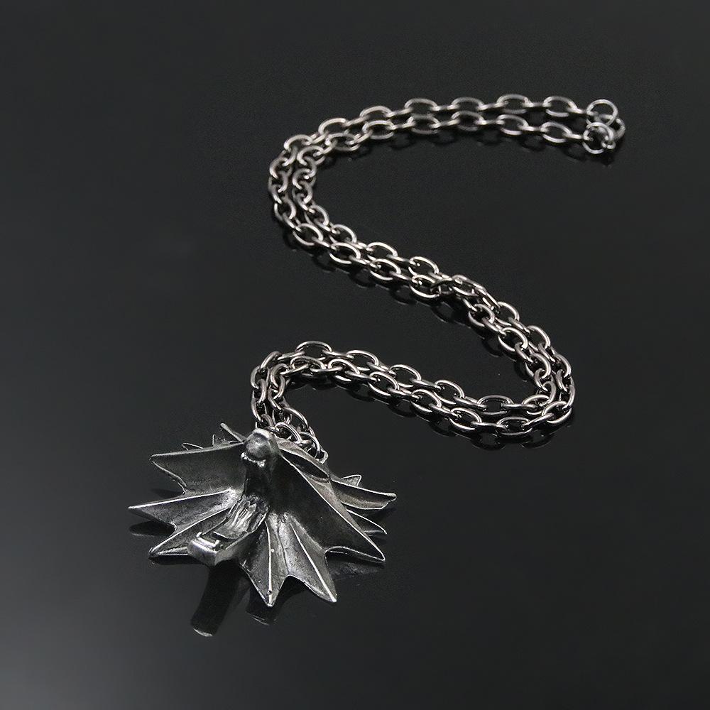European and American Trends Zinc Alloy Wizard Wolf Head Wild Men Pendant Necklace Game Merchandise Commemorative Accessories