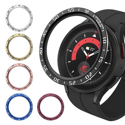 Anello per lo styling della lunetta per Samsung Galaxy Watch 5 Pro Custodia antigraffio con anello per telaio in acciaio inossidabile da 45 mm