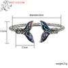 Bracciale a Bangle Colorato Sirena Til per Donne Uomini Retro Regolabile Bracciale per Coppia Hip Hop Punk Festa Regalo di Anniversario