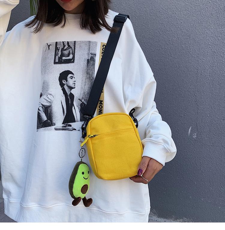 Urocza płócienna kwadratowa torba w stylu koreańskim z kreskówką Demon Hunter dla dzieci i nastolatków