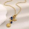 Elegante Bienen Anhänger Halskette Edelstahl Schmuck Französischer Stil Sonnen Anhänger Kette Vielseitig Büro Soziale Anlässe Geschenk Damen