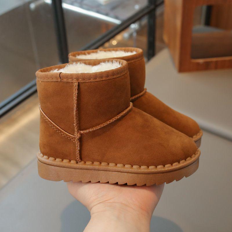 Boys and girls large cotton boots Girls non-slip children's fashion snow boots Winter new cotton boots keep warm