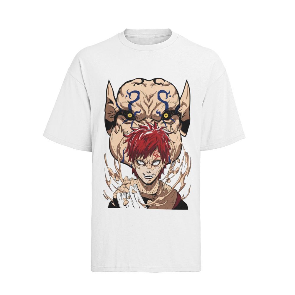 Gara Naruto Anime Kurama 9 Tail Akatsuki Bio Herren Baumwolle Shirt