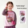 Kids' Cartoon Color-Block Raglan Sleeve T-Shirt