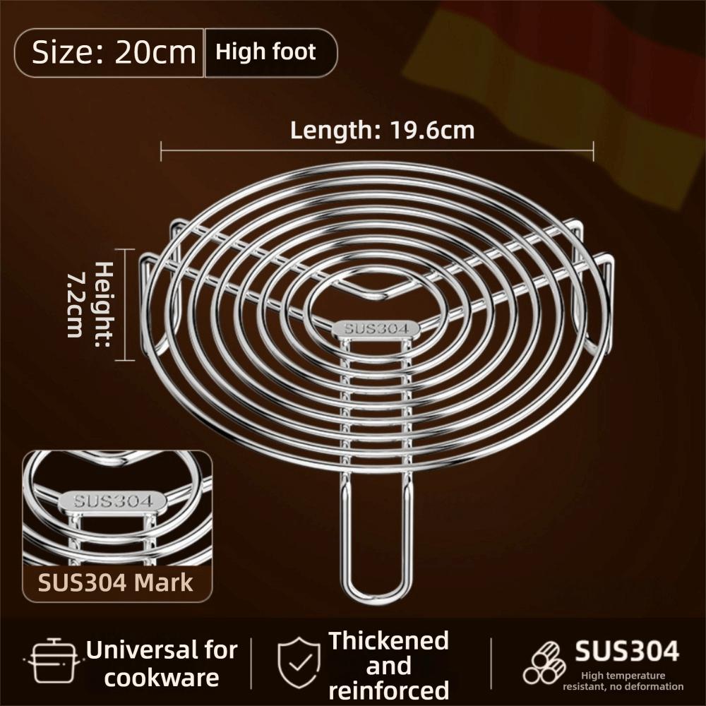 Tablettständer 304 Edelstahl Dampfgarrost Rund Multifunktions-Kochrost Topf Dämpfeinsatz Küchenzubehör