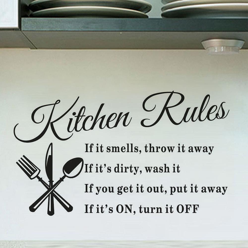 English Slogan Kitchen Dining Room Home Background Wall Beautification and Decoration Wall Stickers