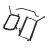 Motorcycle Side Luggage Rack Metal Strong Load Bearing Enhanced Safety Side Storage Rack