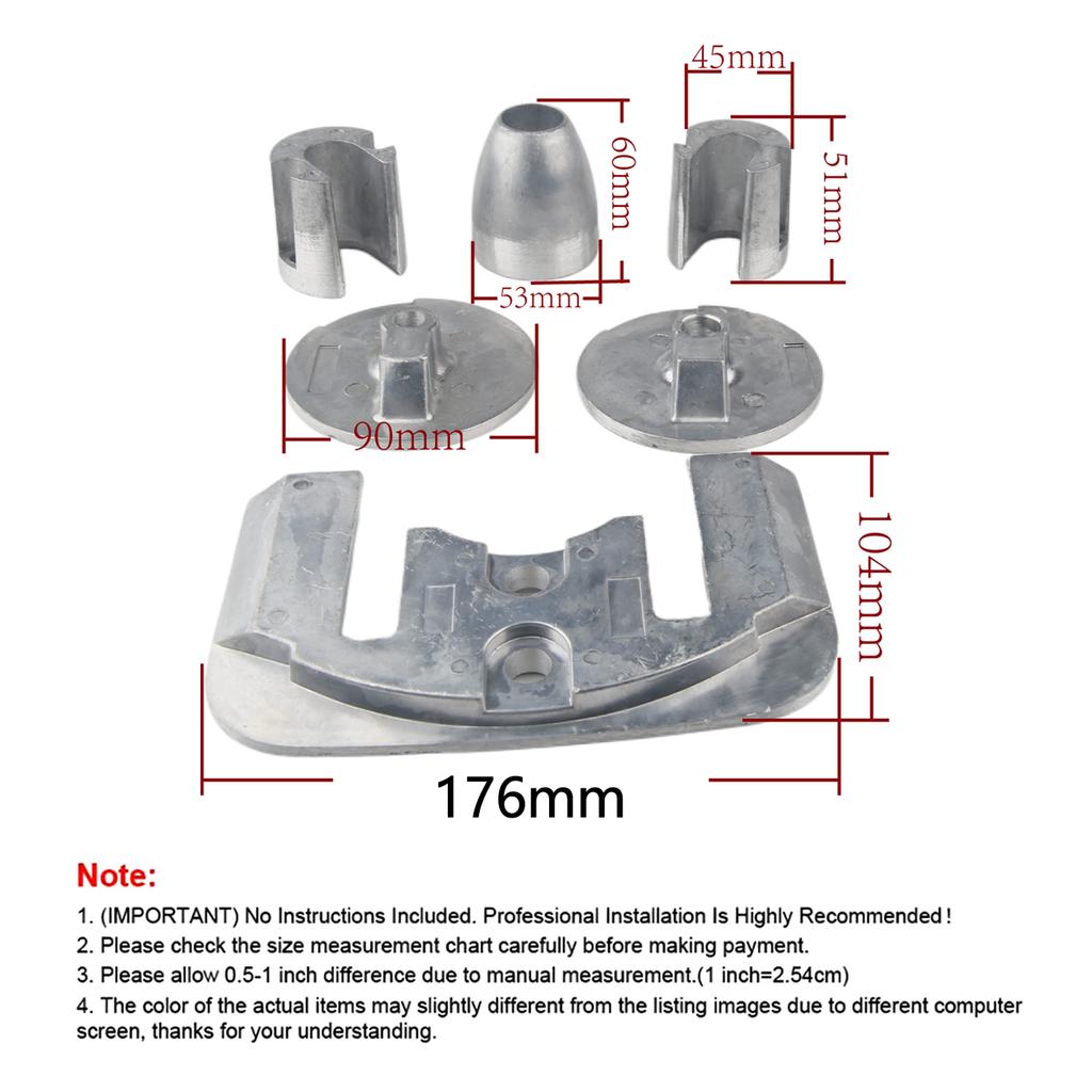 Complete Aluminum Anode Kit Compatible For 2004+ Mercruiser Bravo 3 III Drives Sterndrives Replace for CMBRAVO3KITA, 888761Q02
