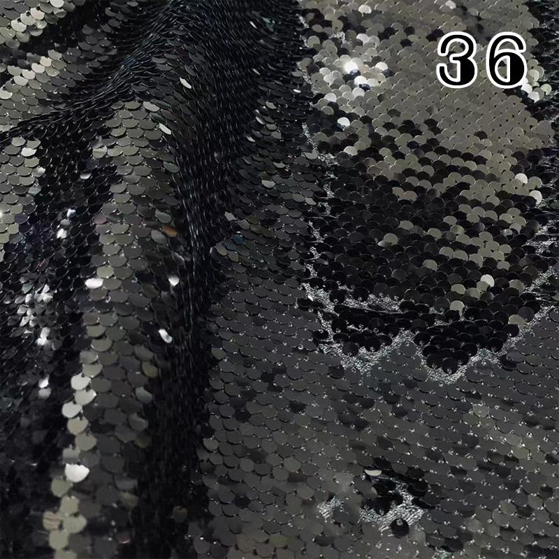 100x130cm Oboustranná 5mm Látka s rybími šupinkami Reverzibilní látka s flitry DIY Řemesla Šití Oděv Boty Pozadí Dekor