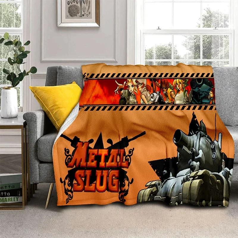 Retro Game Metal Slug Gamer Cartoon Blanket,Soft Throw Blanket for Home Bedroom Bed Sofa Picnic Travel Office Cover Blanket Kids