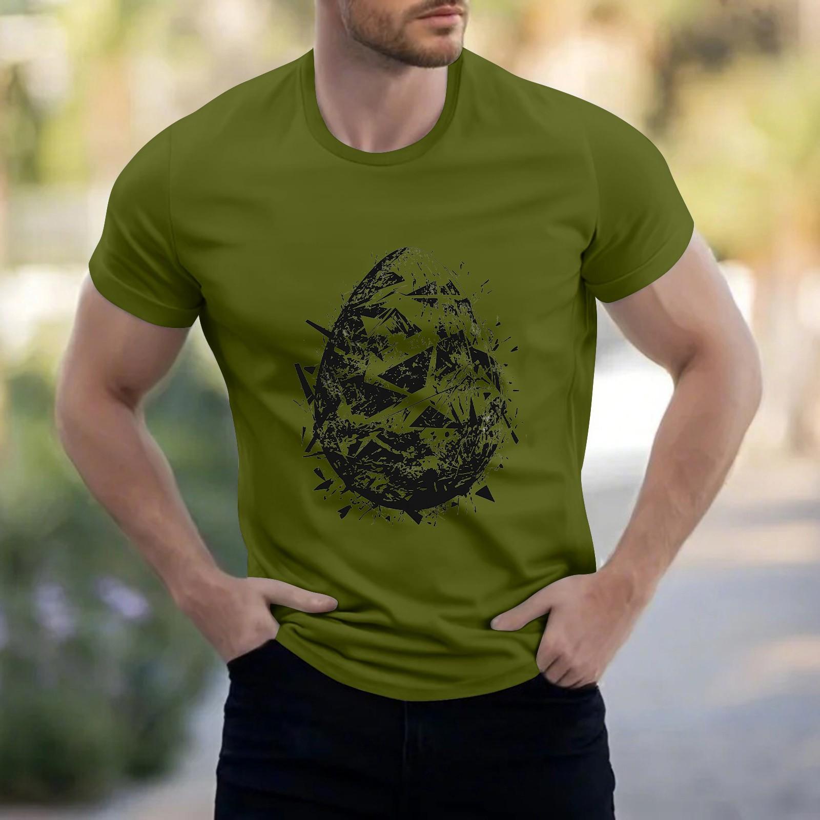 

Мужская рубашка с воротником-стойкой и коротким рукавом, свободная рубашка для отдыха и отдыха, мужская S зелёный