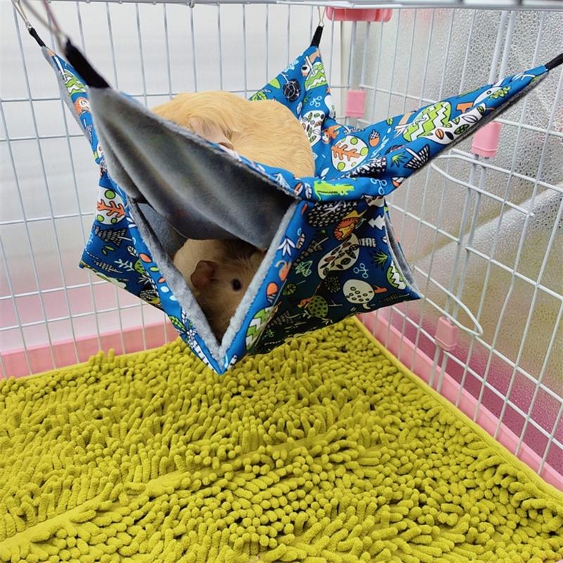 Meerschweinchen Sommer Hängematte Warmes Bett Versteckhaus Käfig Nest für Gleitbeutler Frettchen Eichhörnchen Einfach zu bedienen