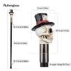 White Resin Skull Head Walking Cane Fashion Decorative Steel Walking Stick Gentleman Elegant Cosplay Cane Knob Crosier 94cm