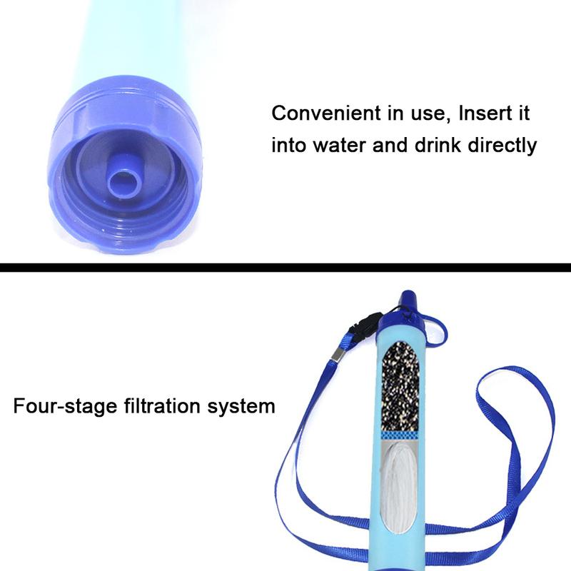 Portable Camping Water Filter Hiking Water Purifier Water Purification Suction Tube For Outdoor Emergency Survival Tools