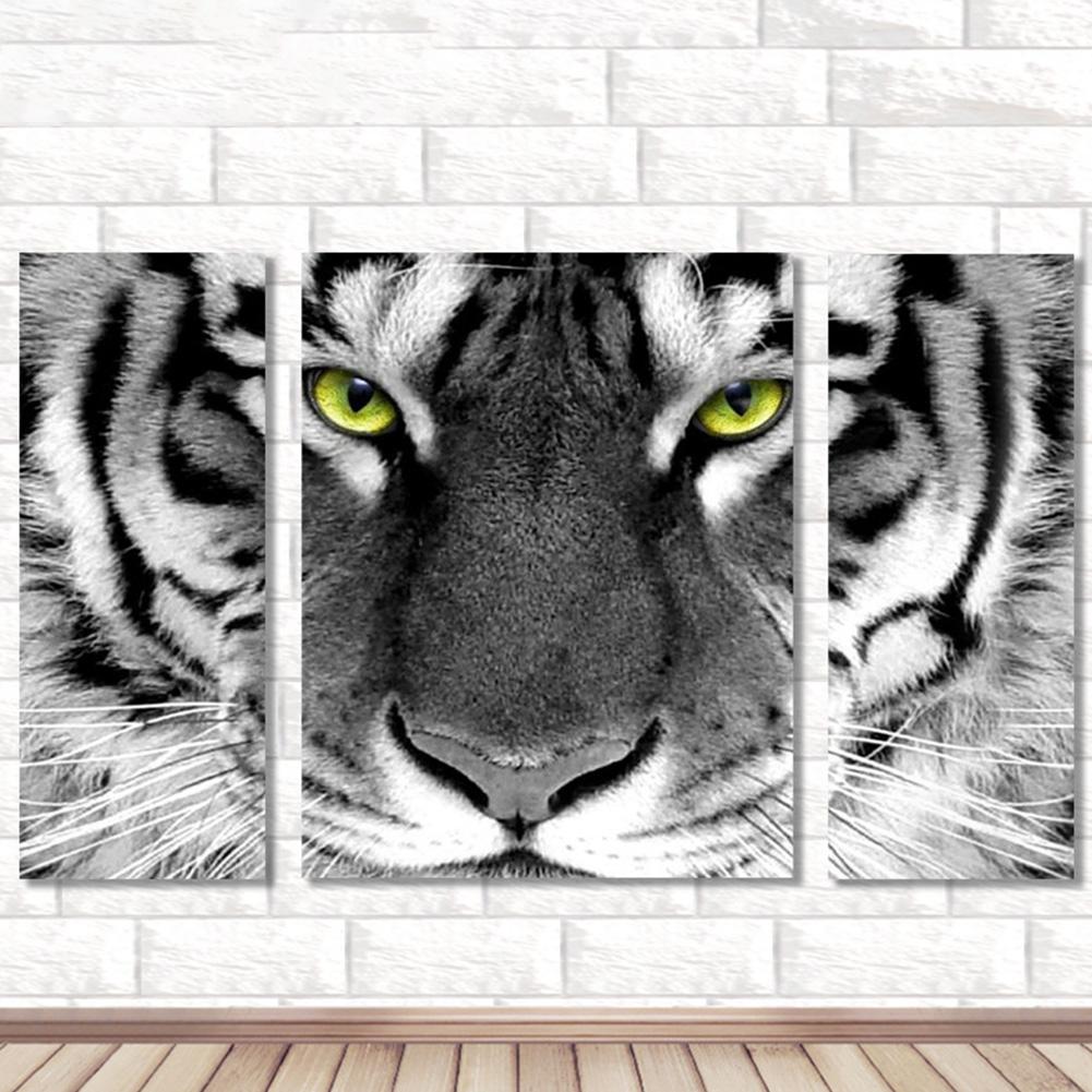 DIY 5D  Tiger Lion Rhinestone Cross Stitch Decorative Painting