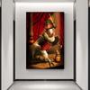 Funny Animal Posters Deer Cat Dog Portrait Poster Paintings and Canvas Painting Nordic Wall Art Pictures Room Living Room Decoration No Frame