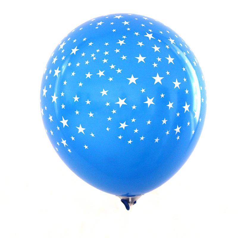 12inch 2.8g Star Printed Round Latex Balloon Wedding And Festival Party Birthday Party Store Decoration Scene Layout Balloon