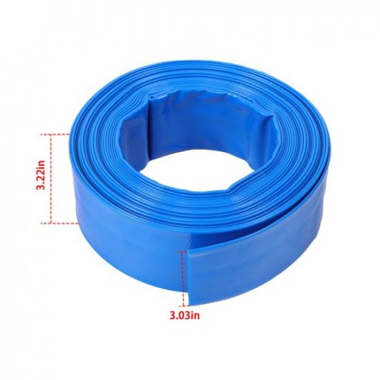 2 /3 x 25/50/100 FT Pool Backwash Hose Blue PVC Lay Flat Water Discharge Hose 2 x 50FT