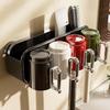 Suction Cup Toothbrush Rack, Wall-mounted Storage Rack, Bathroom Non-drilling Tooth-brushing and Mouthwash Cup Hanging Rack