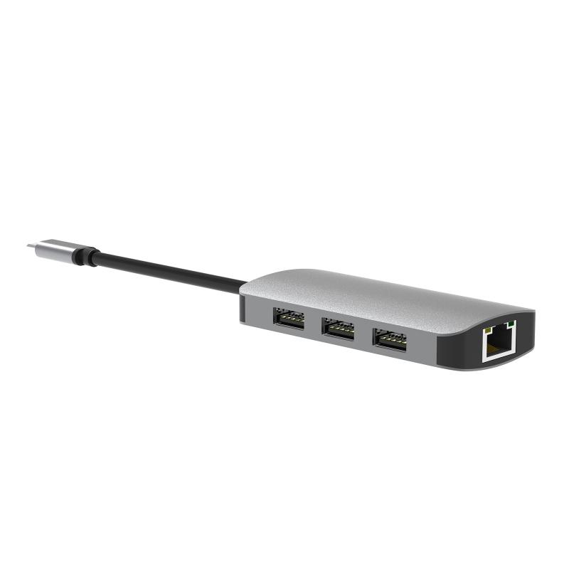 

Multifunctional 6 in 1 Video Converter for Deck Aluminum Alloy e Dock Adapter for Mobile Computer PC