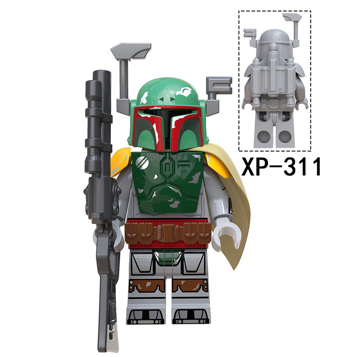 

Kt1041 Bounty Hunter 8 Minifigures Small Particles Mosaic Building Block Toys Xp310-317 Bags minifigures about 5 cm high
