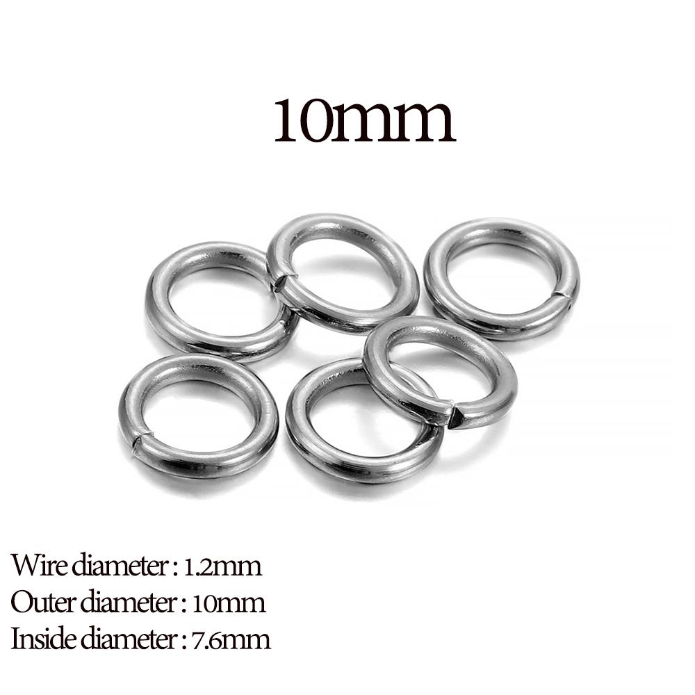 100-200Pcs/Lot Stainless Steel Split Ring Open Jump Rings Connectors For DIY Jewelry Making Findings Connectors Accessories
