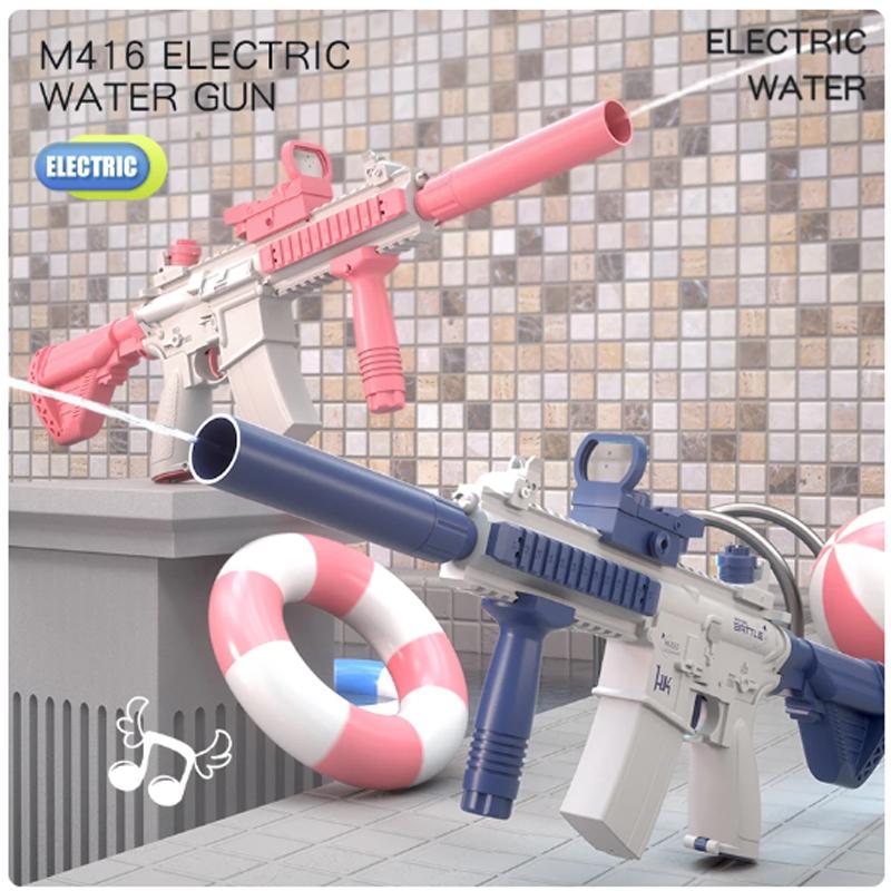 New Electric M416 Water Gun Electric Glock Pistol Shooting Toy Fully Automatic Summer Beach Toy Children Boys and Girl Gift