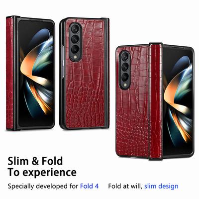 Tenké skladacie puzdro na mobil kožené puzdro pre Samsung Galaxy Z Fold 4 5g Fold4 Fold3 Fold 3 Zfold4 Obyčajný skladací ochranný kryt