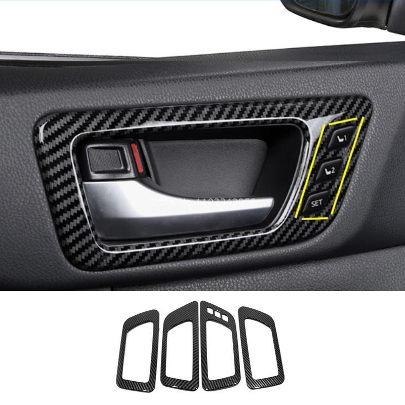 For Toyota Highlander 2015- Car Carbon Fiber Color Interior Decoration Cover window lift swtich gear shift panle Accessories
