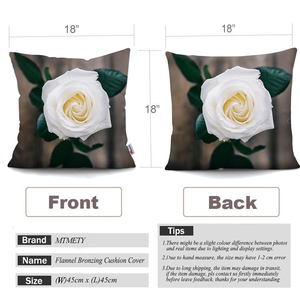 Mote Rose Putetrekk Polyester Print Putetrekk Beautiful Flower Home Decor Putetrekk