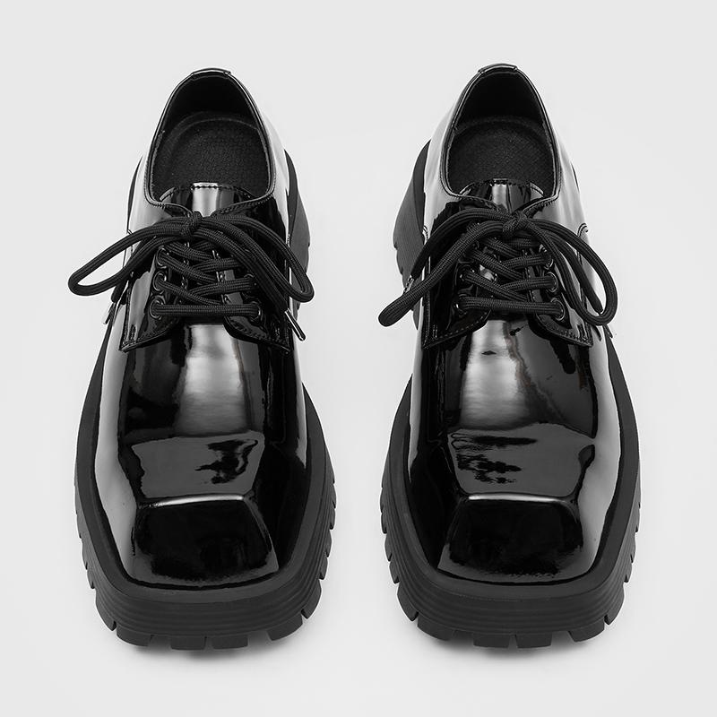 

European American Men Derby Shoes Thick Sole Gradient Color Persalized Casual High-end Youthful Fashiable Shoes 38