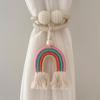 2PCS Rainbow Curtain Clip Tiebacks Tasseled Rope Holders For Home Decoration