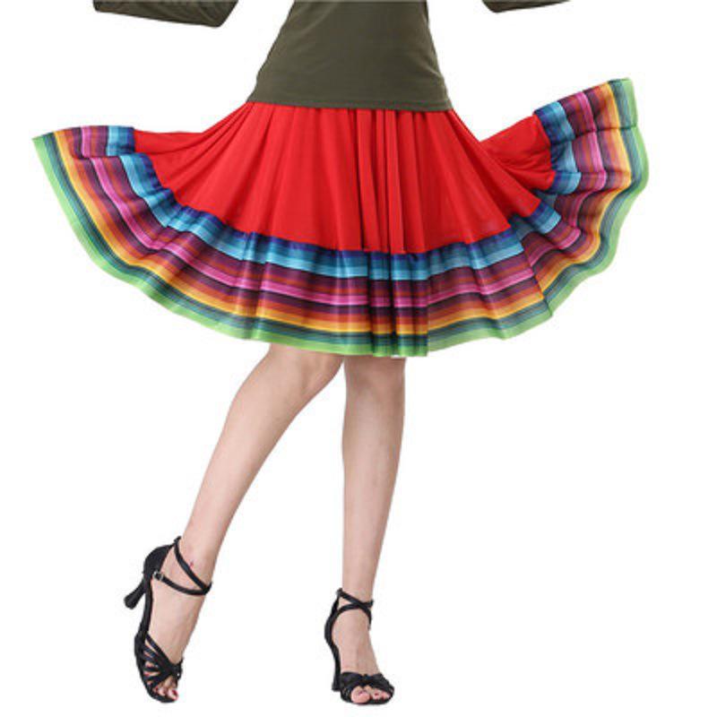 

Мини-юбка большого размера 2025 для танцев в стиле кантри - 6 метров, красочная мода 5XL to 7XL