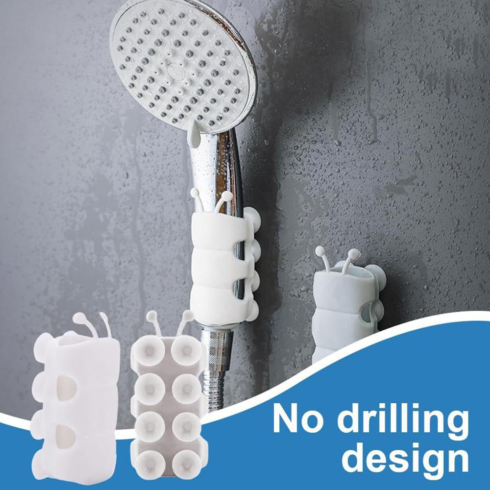 2pcs Silicone Shower Head Holders Relocatable Shower Head Suction Cup Holder