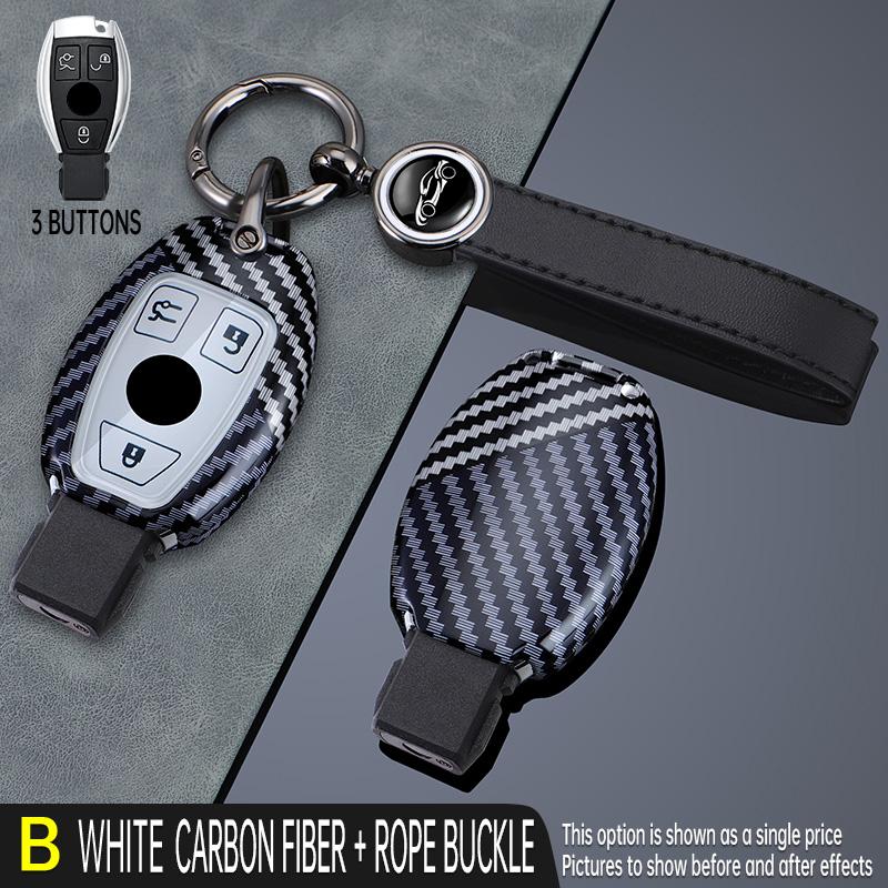 Carbon Fiber Car Key Cover Fob Case Shell for Mercedes Benz A B C E Class GLS GLA GLK GLC CLS CLA AMG W204 W205 W212 W463 W176