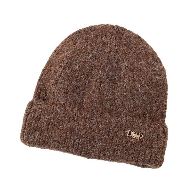 Hat Women's Warm Knitted Korean Edition Trendy Versatile Casual Look Small Thick Cross Border