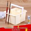 Modular Folding Plastic Brush Washing Bucket for Watercolors, Gouache, Acrylics, and Oils