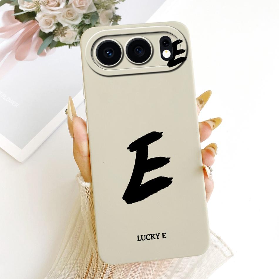 For Honor 500 5G Lucky Initial Letter Phone Case For Honor 500 MEY-AN00 Soft Silicone Shockproof Cases Bumpers