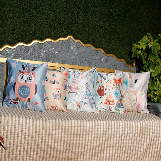 

Whimsical Owl & Tribal Dreams Cushion Set Of 5 12*12 INCH