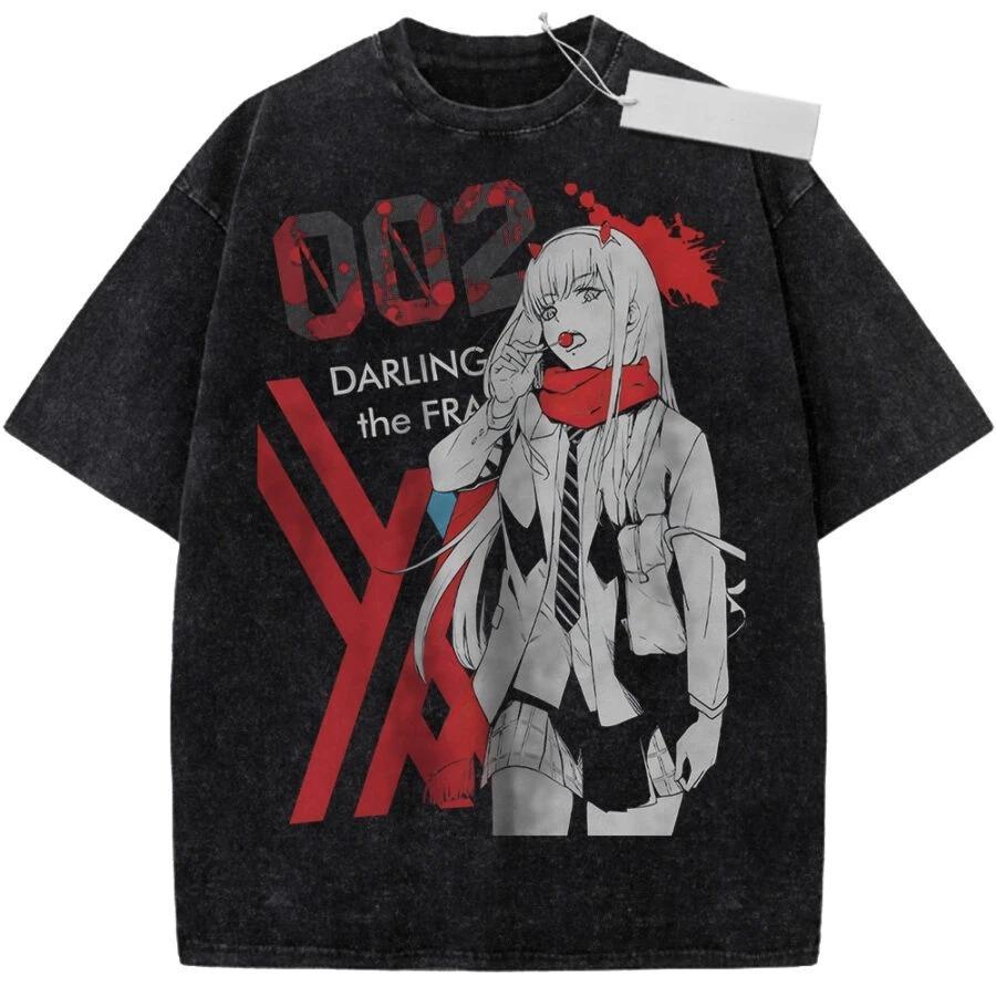 

Zero Anime Lover Washed TShirt AllSeason Stylish Wear Plus Size Unisex New Style Couple Tee HighQuality Soft Tshirts S