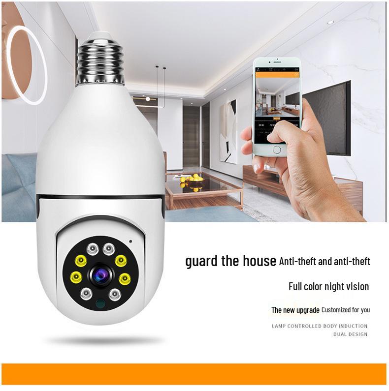 Smart Wireless Night Vision E27 Bulb Camera - HD Monitoring