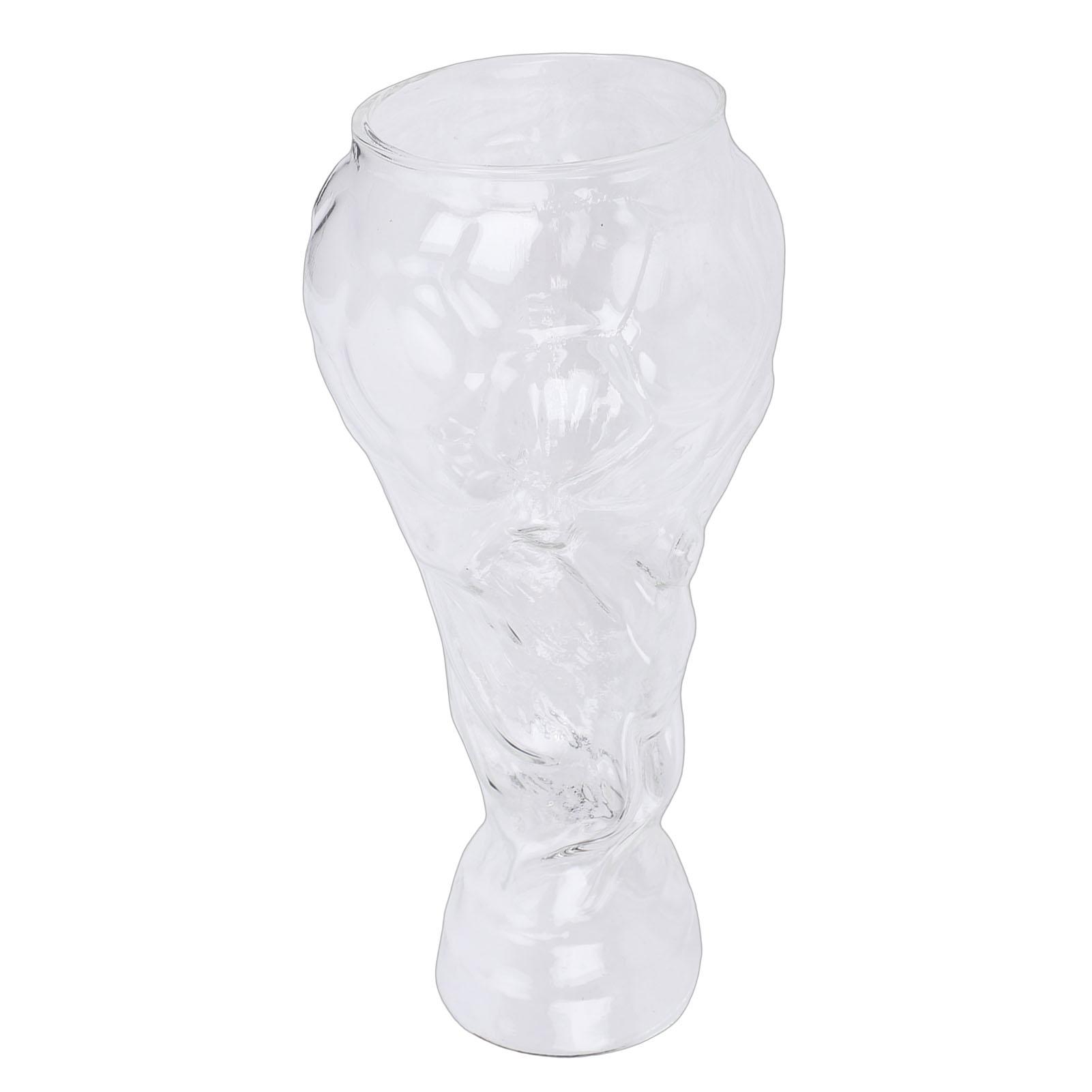 Soccer Trophy Beer Glass 450ml Collectable Football Trophy Beer Glass for Sports Fans Men Parties